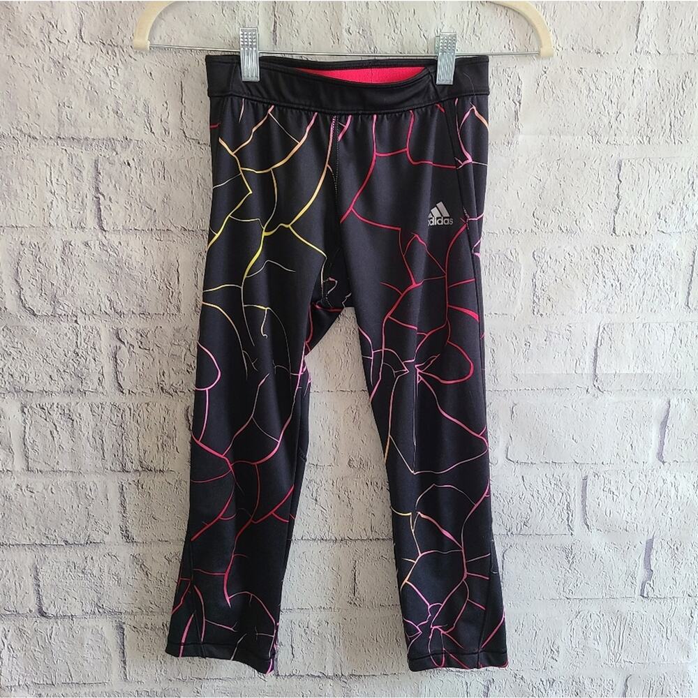 Girls Adidas Colorful Techfit Leggings SZ S